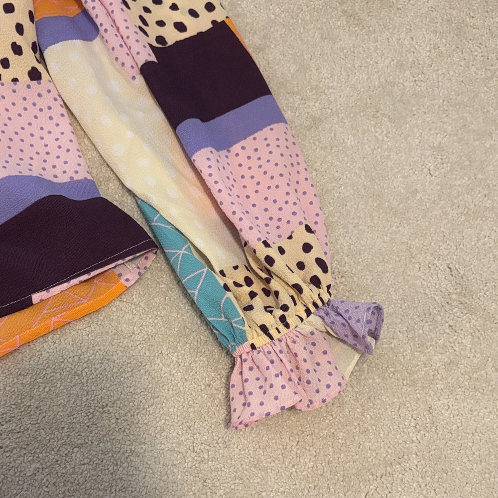 Vici Colorful Patchwork Blouse - image 3